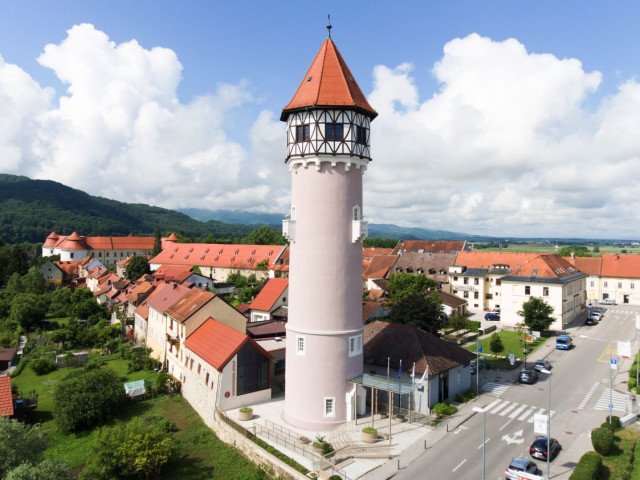 Water tower Brežice and town Brežice, Robert Sajovec/© The Posavje museum Brežice, 2023