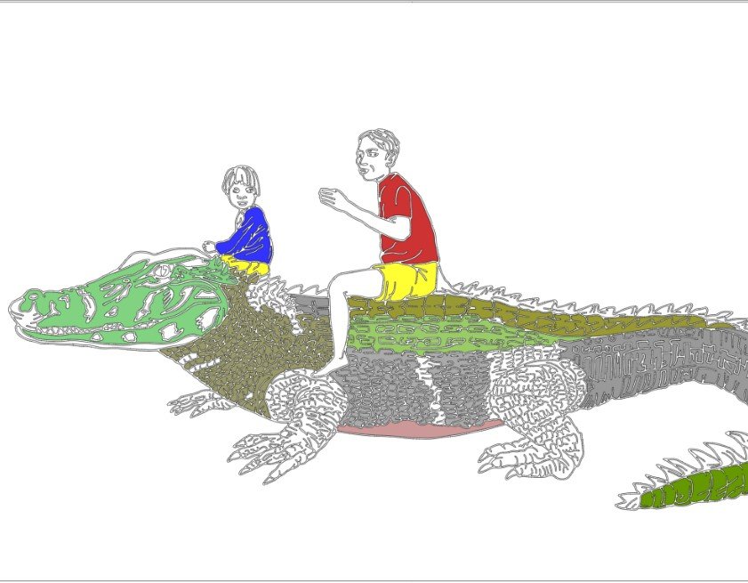 Crocodile with people (2022)